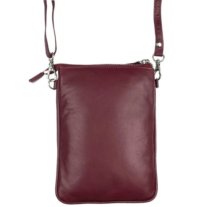 A. Eriksson nahkainen pikkulaukku Helinä Q viinin punainen