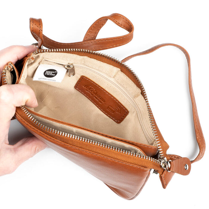 Nahkalaukku Heli A. Eriksson ruskea