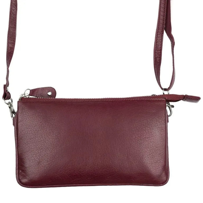 Nahkalaukku Heli A. Eriksson viinin punainen
