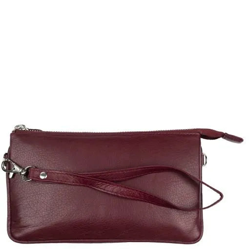 Nahkalaukku Heli A. Eriksson viinin punainen