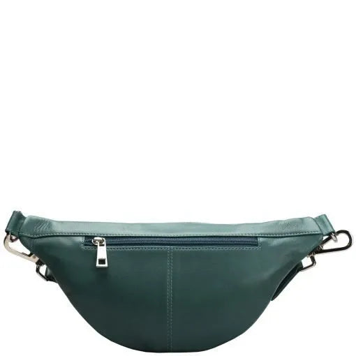 Nahkainen BumBag Harriet olkalaukku smaragdin vihreä