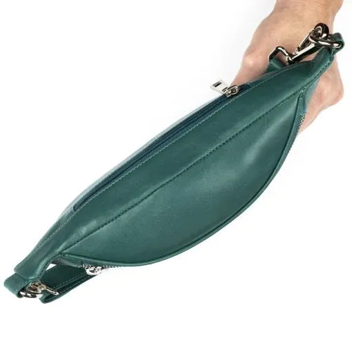 Nahkainen BumBag Harriet olkalaukku smaragdin vihreä