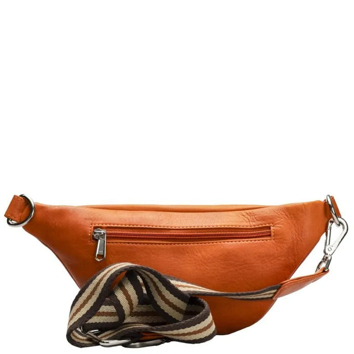 Nahkainen BumBag Harriet olkalaukku oranssi