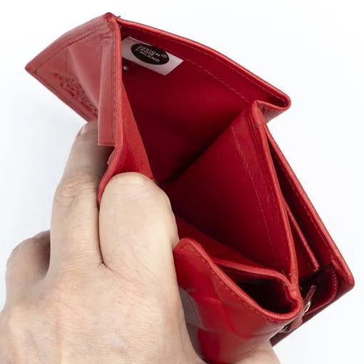 Nahkalompakko Hilma A. Eriksson punainen