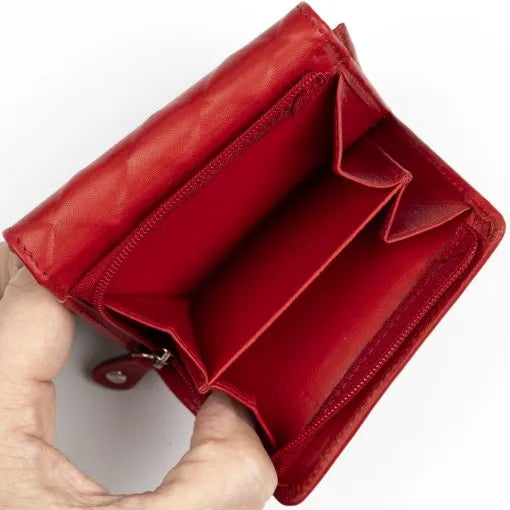 Nahkalompakko Hilma A. Eriksson punainen