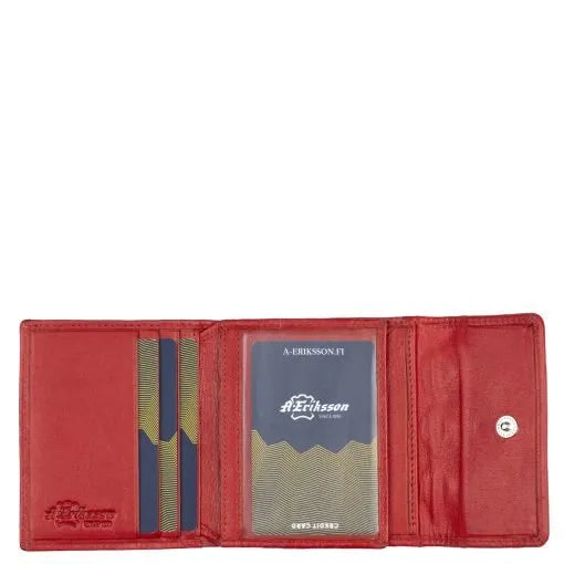 Nahkalompakko Hilma A. Eriksson punainen
