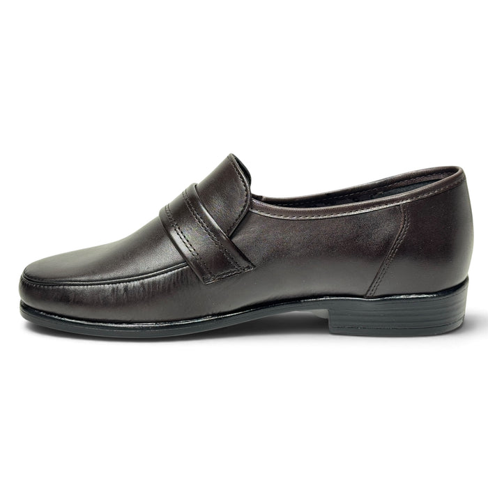 Topman miesten loaferit tilava lesti tumma ruskea