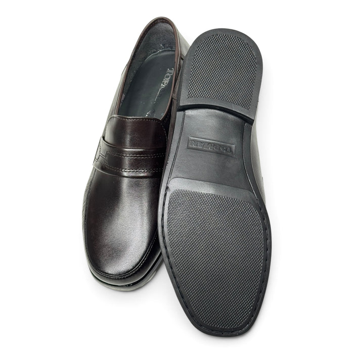 Topman miesten loaferit tilava lesti tumma ruskea