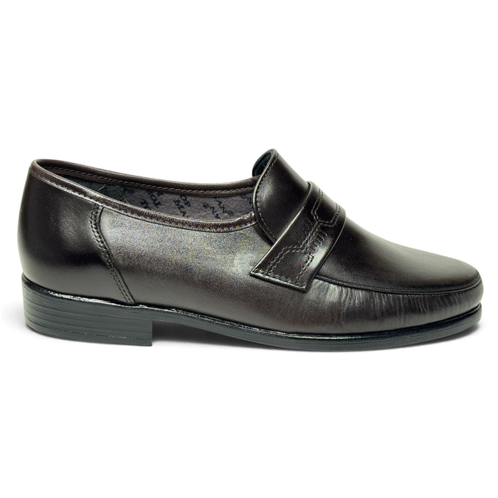 Topman miesten loaferit tilava lesti tumma ruskea
