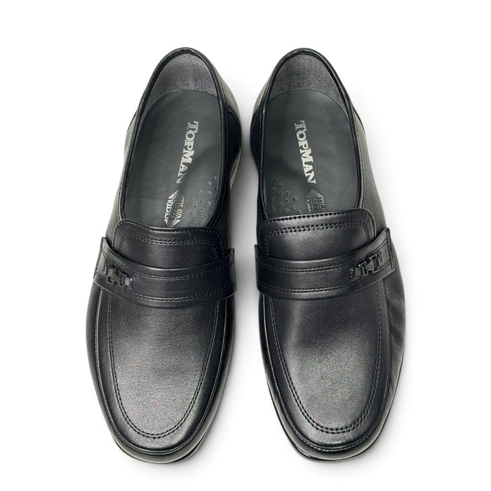 Topman miesten loaferit tilava lesti musta