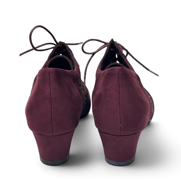 Chantana laajalestiset juhlakengät kimalle bordeaux
