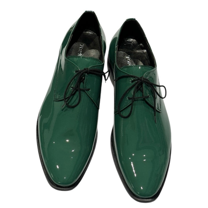 Topman miesten juhlakengät vihreä lakeeri