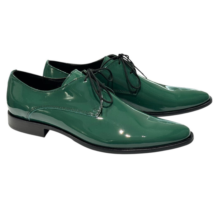 Topman miesten juhlakengät vihreä lakeeri