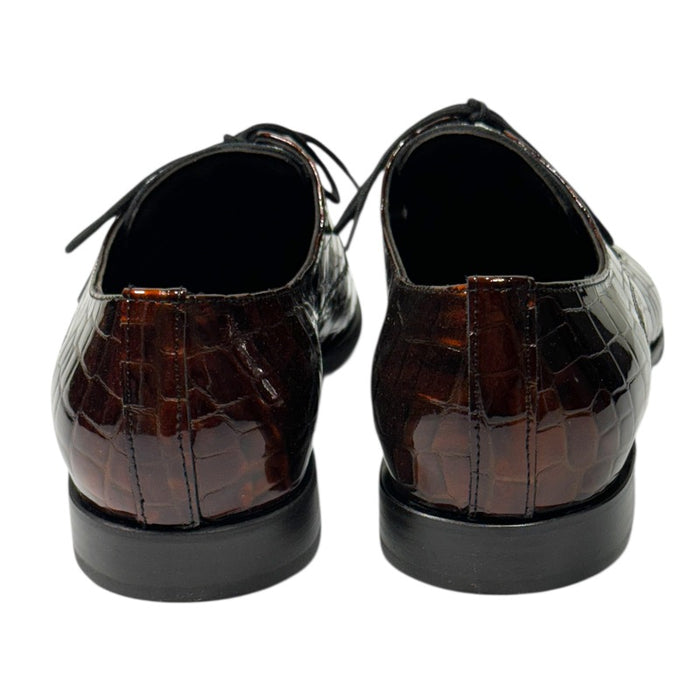 Topman miesten juhlakengät ruskea lakeeri