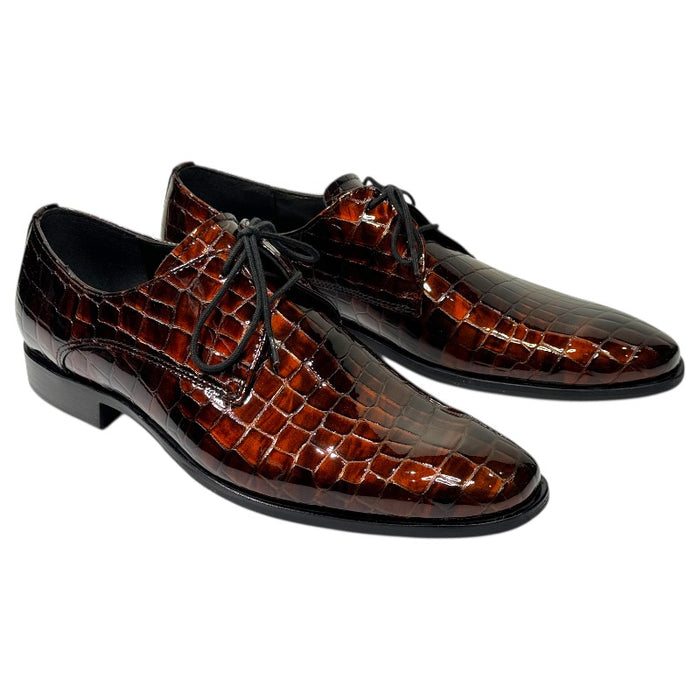 Topman miesten juhlakengät ruskea lakeeri