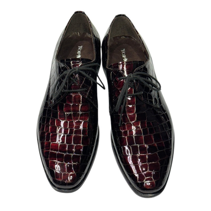 Topman miesten juhlakengät viininpunainen lakeeri