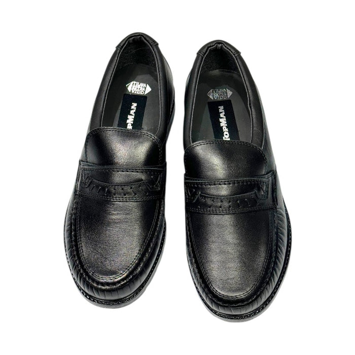 Topman miesten mokkasiinit tilava lesti musta