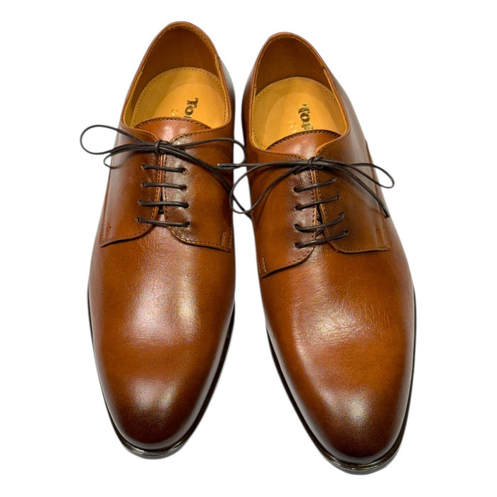 Topman miesten nahkaiset pukukengät ruskea