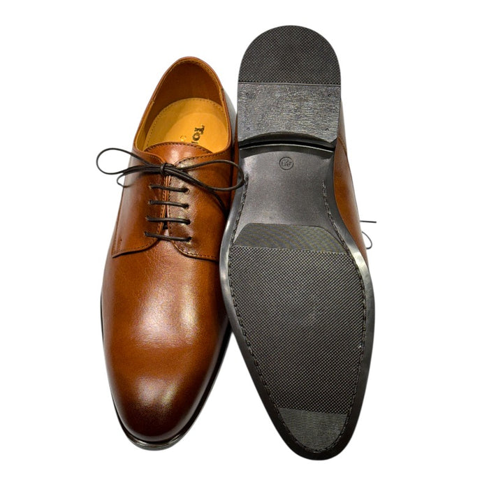 Topman miesten nahkaiset pukukengät ruskea