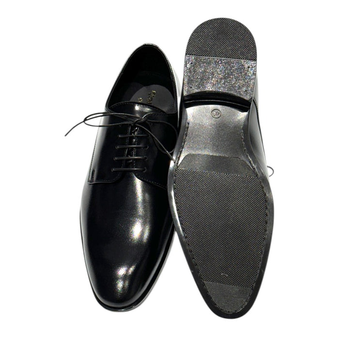 Topman miesten nahkaiset pukukengät musta