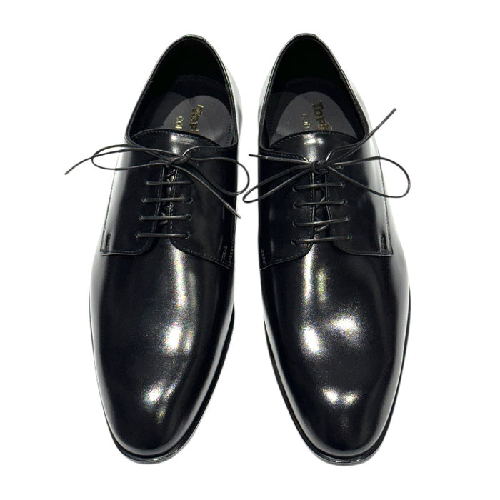 Topman miesten nahkaiset pukukengät musta