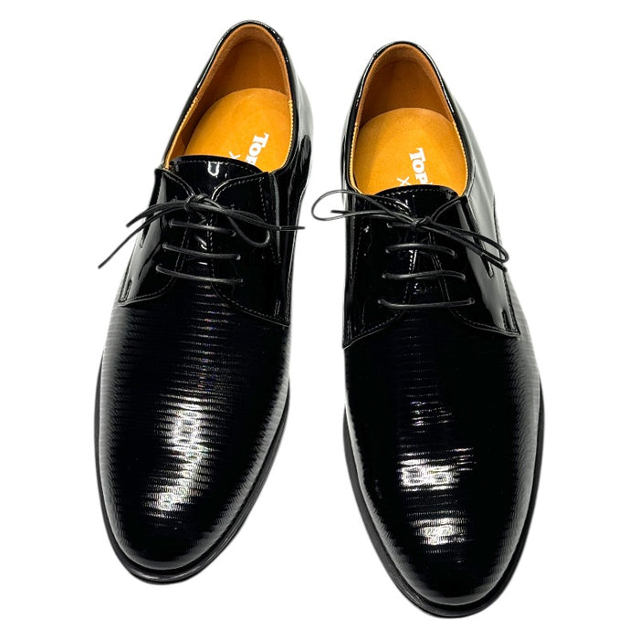 Topman miesten nahkaiset juhlakengät lakeerinahkaa musta