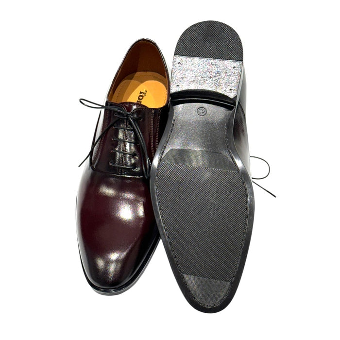 Topman miesten nahkaiset juhlakengät viininpunainen