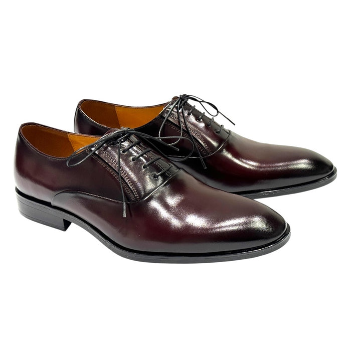 Topman miesten nahkaiset juhlakengät viininpunainen