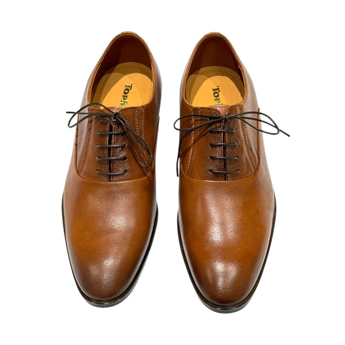 Topman miesten nahkaiset juhlakengät keskiruskea