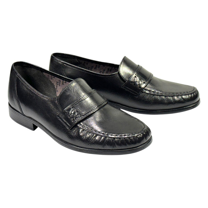 Topman miesten nahkaiset kävelykengät musta