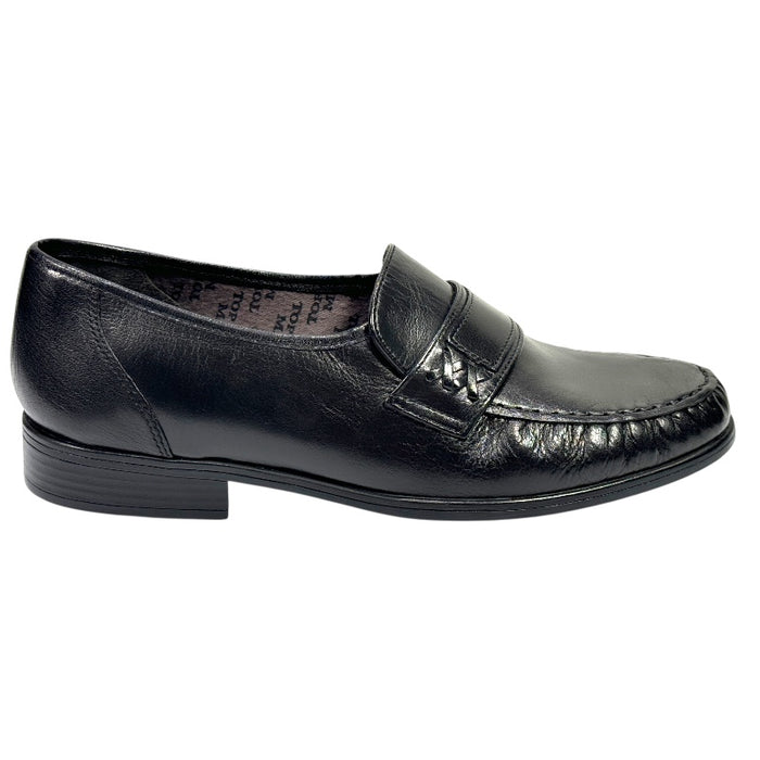 Topman miesten nahkaiset kävelykengät musta