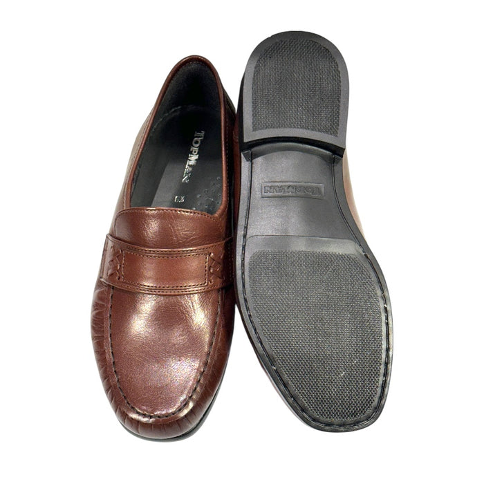 Topman miesten nahkaiset kävelykengät ruskea