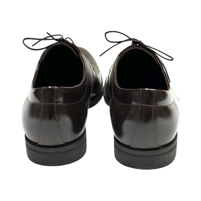 Topman miesten nahkaiset juhlakengät tumman ruskea