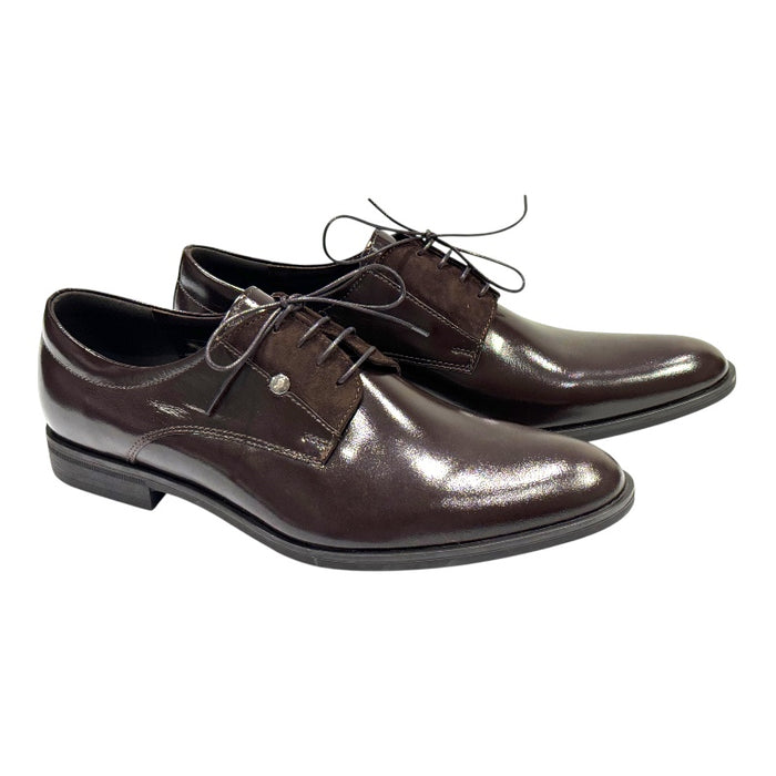 Topman miesten nahkaiset juhlakengät tumman ruskea