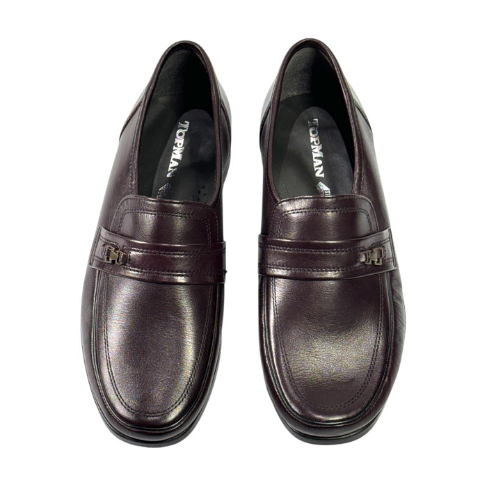 Topman miesten mokkasiinit tilava lesti viininpunainen