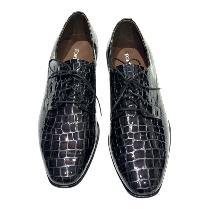 Topman juhlakengät lakeerinahkaa tumman sininen