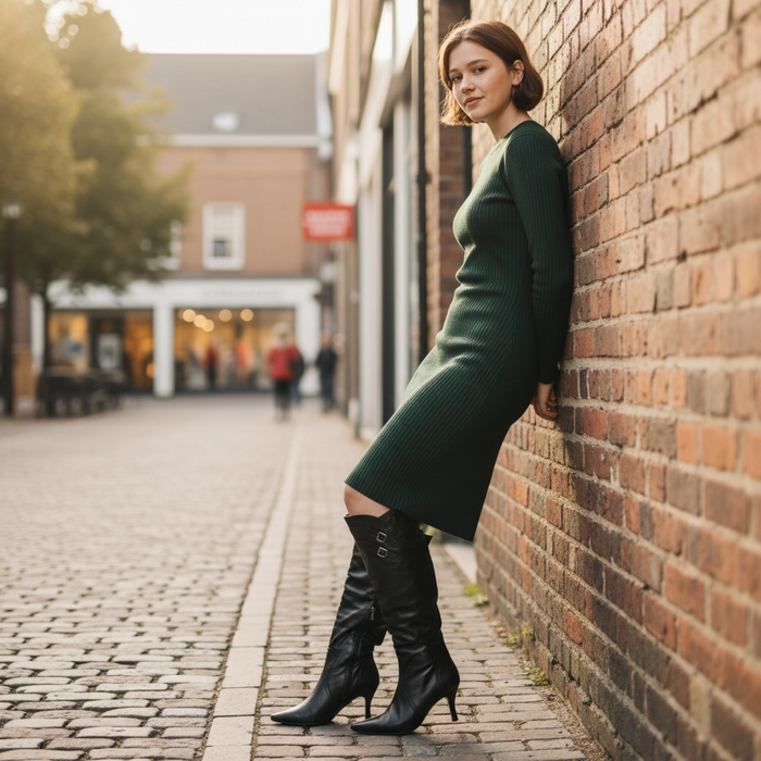 Tapas Kiki teräväkärkiset saappaat musta