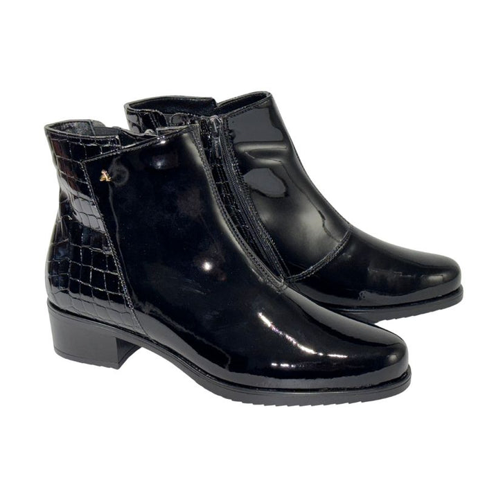 Aaltonen keinolakeeri nilkkurit musta