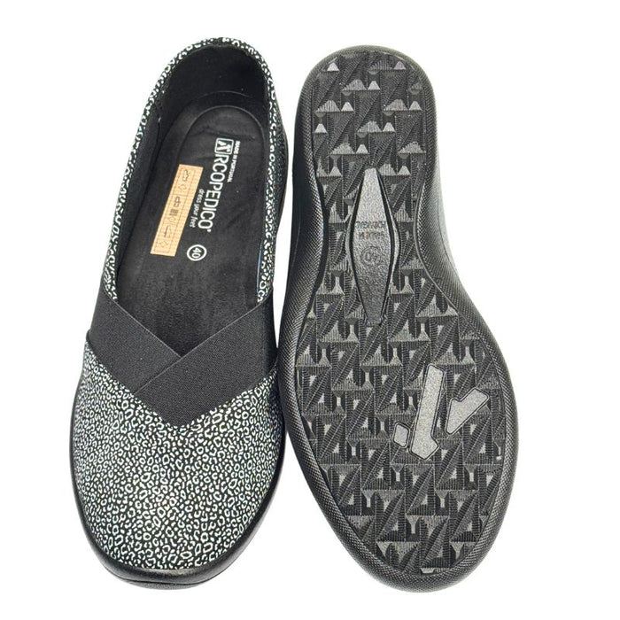 Arcopedico Acadia kiilakantaiset kävelykengät musta-valkoinen