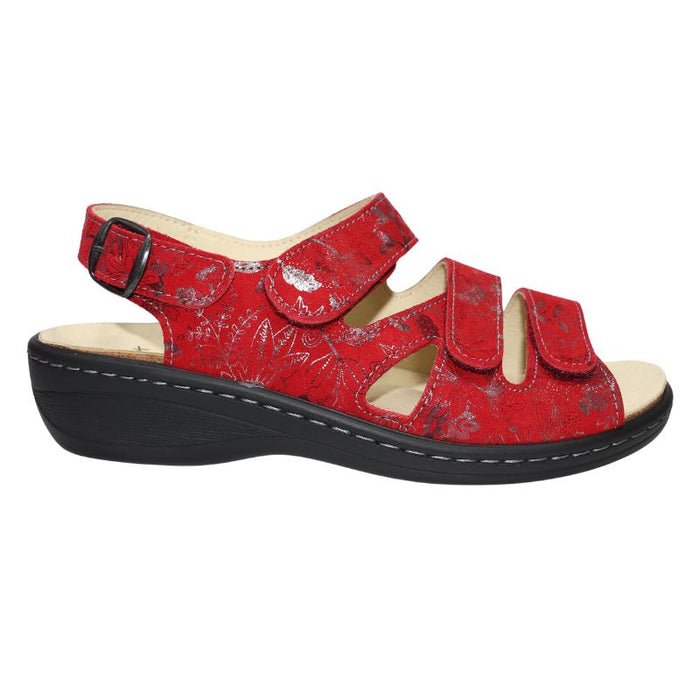 Belvida säädettävät sandaalit K-laajuus punainen