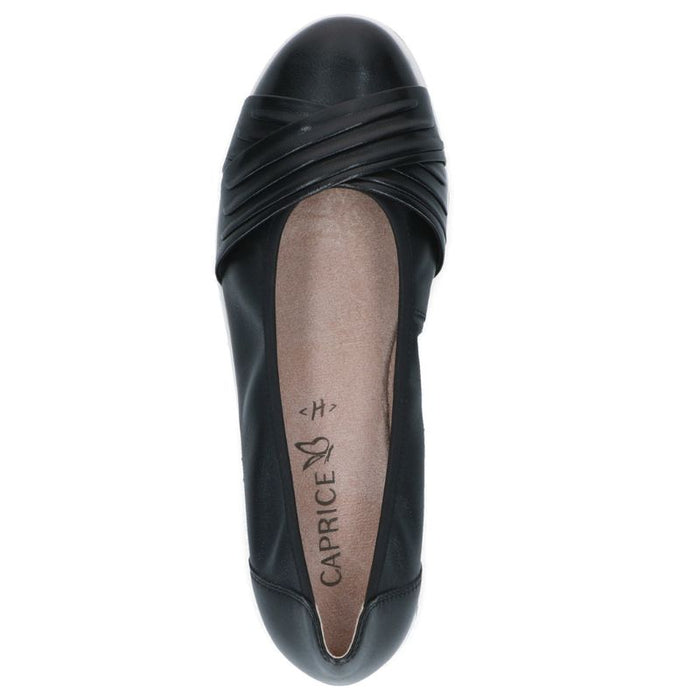 Caprice nahkaballeriinat H-laajuus musta