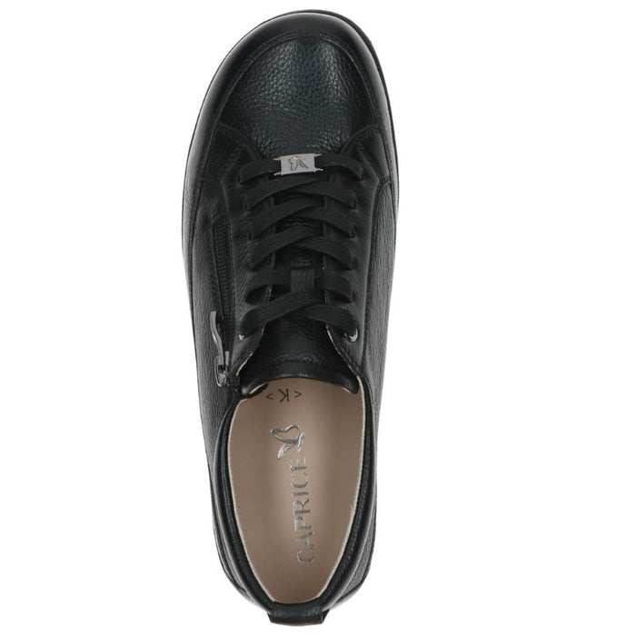 Caprice tilavat tennarit sivuvetoketju mustaa nahkaa
