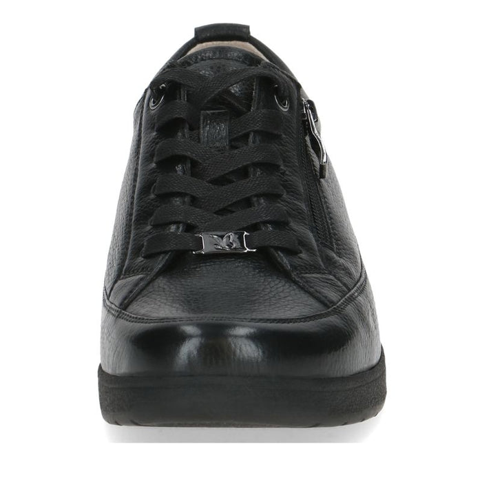 Caprice tilavat tennarit sivuvetoketju mustaa nahkaa