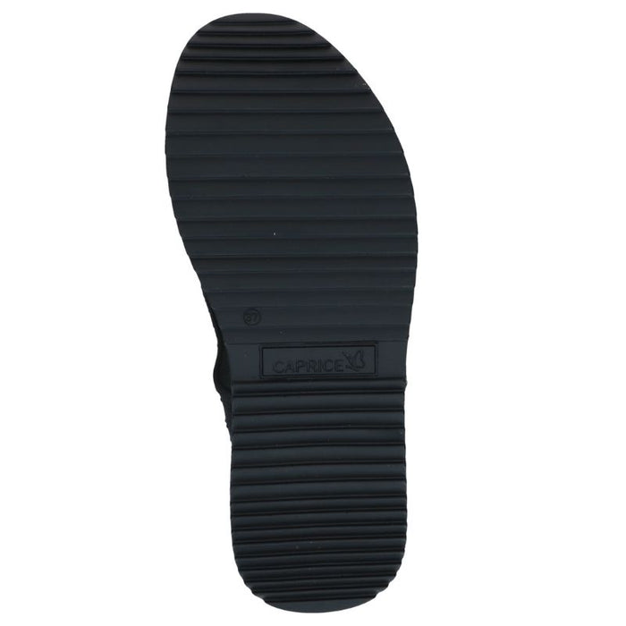Caprice kimaltavat tekstiilisandaalit musta