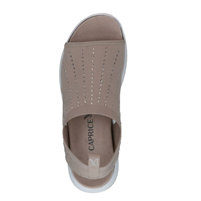 Caprice kimaltavat tekstiilisandaalit ruskea