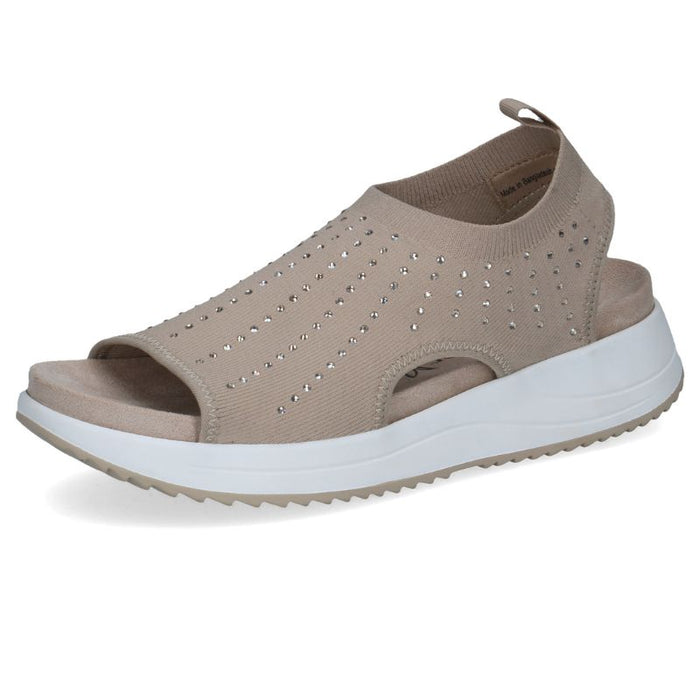 Caprice kimaltavat tekstiilisandaalit ruskea