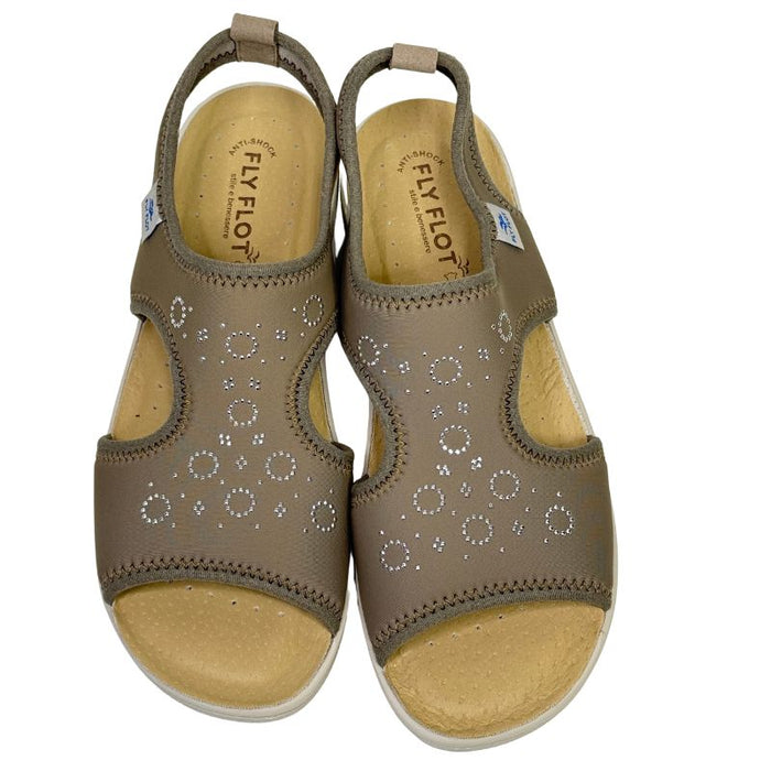 Fly Flot stretch sandaalit timantti taupe