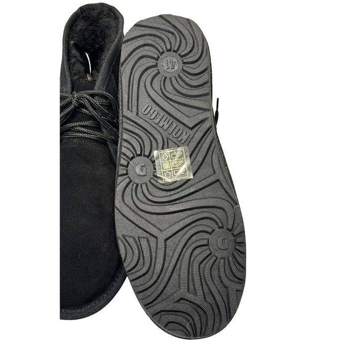 Kolme60 mokkanahkaiset nilkkurit miehille musta