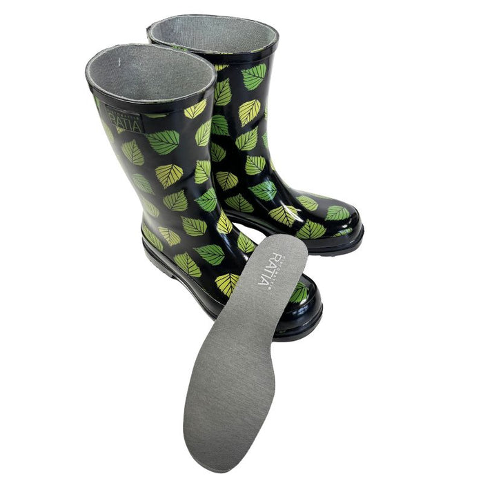 RistoMatti Ratia kumikengät Koivunlehti musta-vihreä