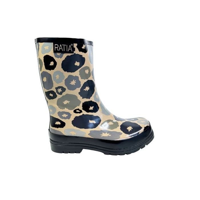 RistoMatti Ratia kumikengät Orvokit musta-beige